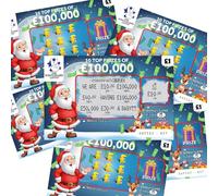 Pregnancy Announcement Scratch Cards Pack of 6 Baby Reveal Xmas Christmas Theme Lottery Scratchcards Which Reveal ‘We’re Having A Baby’ Novelty Fake Scratch Cards