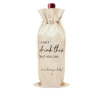 Pregnancy Announcement Wine Bag Baby Announcement Gifts for Grandparents Parents Friends Funny Gender Reveal Gifts for Parents To Be First Time Parent Gift for Couples Baby Shower Wine Bag