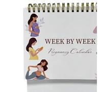 Pregnancy Calendar Weekly - Hardcover Keepsake Journal, Expecting Mom Planning Tracker | Development Monitoring Organizer With Guided Pages For Home Bedroom Study Desktop Use