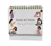 Pregnancy Calendar Weekly, Hardcover Keepsake Journal System, Expecting Moms Planning Tracker System, 26cm Size, 20cm Width, Weekly Development Tracking Journal, for Home Bedroom Study Desktop Use