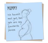Pregnancy Card for Mum-to-Be, Expectant Mama, from Baby - Line Drawing