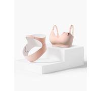 Pregnancy Comfort Bundle: Ergonest Belly Band and Ultra Soft Seamless Nursing Bra YN21 | Color: Pink Set | Belly Band Size: 2XL | Bra Size: M
