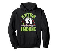 Pregnancy EXTRA HEART BEAT INSIDE Funny Soon to be Mom Pullover Hoodie