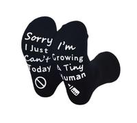 Pregnancy Gift New Mom Gifts Sorry I Just Can't Today I'm Growing a Tiny Human, Novelty Funny Cotton Calf Maternity Socks Christmas Stocking Birthday Present with Grippers Non-Slip for The Mummy To Be