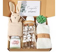 Pregnancy Gifts for Expecting Mom, Cool New Mom Gifts, First Time Mom Gifts for Pregnant Women Wife Daughter Friends Coworker, 16oz Glass Cup Bunny Lovey, Unique Mom to Be Gift - in My Pregnant Era