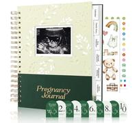 Pregnancy Journal for First Time Mom, Baby Scrapbook & Memory book Keepsake | DIY Your Own Cover, 7 Themed Labels, 2 Sticker Sheets, Gift Box