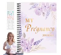 Pregnancy Journal - Hardcover Memory Planner, Pregnancy Keepsake Book, Daily Tracking Journal to Record Baby Growth, Creative Pregnant Memory Scrapbook Gift for Mom or Wife, 11.22x8.27 Inches