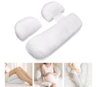 Pregnancy Pillow for Sleeping, Maternity Pillow for Pregnant Women, U Shaped Pregnancy Body Pillow, Side Sleeper Maternity Pillow, Support for Back, Legs, Belly, Hip, Detachable and Adjustable (White)