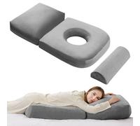 Pregnancy Pillows for Sleeping with 3-in-1 Leg Support System - Full Body Maternity Pillow in Charcoal Grey Midwife Trusted for UK Size Inclusive Comfort
