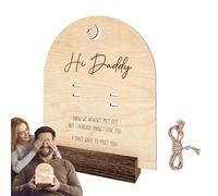 Pregnancy Reveal to Husband, Hi Dad Pregnancy Test Keepsake Sign Board with Letters, Cute Baby Announcement Ideas, Wood Baby Surprise Announcement for Display