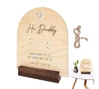 Pregnancy Reveal to Husband, Pregnancy Announcement Wooden Sign - Hello Dad Pregnancy Test Keepsake Sign Board with Letters | Baby Bulletin Board with Base and String