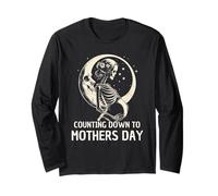 Pregnancy Skeleton Counting Down to Mothers Day Long Sleeve T-Shirt