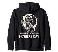 Pregnancy Skeleton Counting down to Mothers Day Zip Hoodie