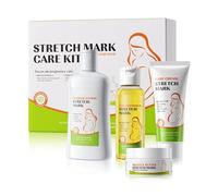 Pregnancy Skin Care Kit - Abdominal Firming, And Gentle Stretch Marks Eradication Skincare Body, Stretch Mark Care Cream, Massage Lotion, Care Essential Oil & Mark Massage Butter(4pcs)