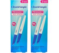 Pregnancy Test Kit Bundle | 4 Early Detection Tests (2 x 2-Pack) | 99% Accurate, Fast Results in 5 Mins | Home Use HCG Urine Test | Sensitive at 20mIU/ml | Easy to Use