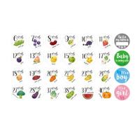 Pregnancy Week Stickers 28pcs Belly Decals for Photo Props | No Residue, Easy Removal, Growth Keepsake, Expectant Mommy and Couples Use