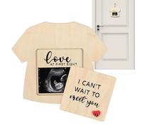 Pregnant Announcement Wooden Ultrasound Photo Keepsake Box