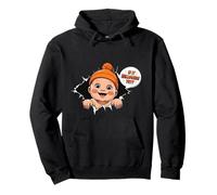Pregnant Baby Peek Out Costume - Cute maternity Halloween Pullover Hoodie