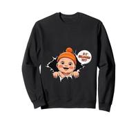 Pregnant Baby Peek Out Costume - Cute maternity Halloween Sweatshirt