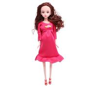 Pregnant Doll 11.8" Safe Pregnant Mother Toy with Baby, Fashion Creative Baby Doll with Movable Joint for Kids Gift, Brown Kids Playthings Playthings
