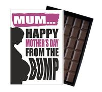 Pregnant Expectant Mum to Be Mother's Day 100g Milk Chocolate From the Bump Boxed Greeting Card for Mummy Mom Letterbox Friendly 21MIYF148