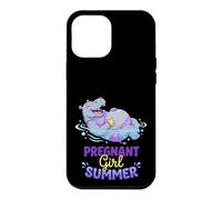 Pregnant Girl Summer Hippo River Float Graphic Case for iPhone 12 Pro Max