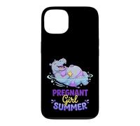 Pregnant Girl Summer Hippo River Float Graphic Case for iPhone 13