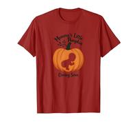 Pregnant Halloween Mommy's Little Pumpkin Coming Soon T-Shirt, Men, Cranberry, M