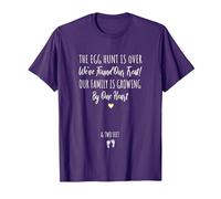 Pregnant Mom Egg Hunt Eggspecting Easter Pregnancy Reveal T-Shirt, Men, Purple, Medium