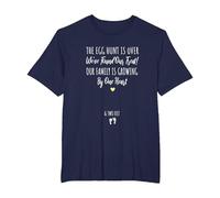 Pregnant Mom Egg Hunt Eggspecting Easter Pregnancy Reveal T-Shirt, Men's Big and Tall, Navy Blue, 2X Tall