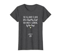 Pregnant Mom Egg Hunt Eggspecting Easter Pregnancy Reveal T-Shirt, Women, Dark Heather Grey, Large