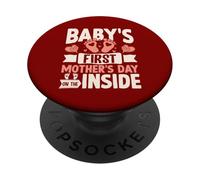 Pregnant Mom First Mother's Day BABY'S FIRST MOTHER'S DAY PopSockets Adhesive PopGrip