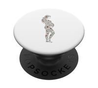 Pregnant Woman Silhouette Floral Nature Art PopSockets Adhesive PopGrip