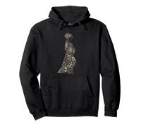 Pregnant Woman Silhouette Floral Nature Art Pullover Hoodie