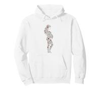 Pregnant Woman Silhouette Floral Nature Art Pullover Hoodie