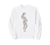 Pregnant Woman Silhouette Floral Nature Art Sweatshirt