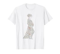 Pregnant Woman Silhouette Floral Nature Art T-Shirt