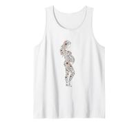 Pregnant Woman Silhouette Floral Nature Art Tank Top