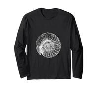 Prehistoric Ammonite Fossil Spiral Art Long Sleeve T-Shirt