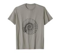 Prehistoric Ammonite Fossil Spiral Art T-Shirt
