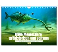 Prehistoric and strange sea creatures UK-Version (Wall Calendar 2026 DIN A4 Landscape), CALVENDO 12 Month Wall Calendar