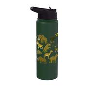 Prehistoric Animals Cartoon Ice Age Extinct Creatures Stainless Steel Insulated Water Bottle