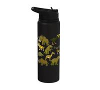 Prehistoric Animals Cartoon Ice Age Extinct Creatures Stainless Steel Insulated Water Bottle