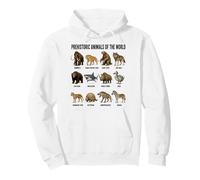 Prehistoric Animals Realistic Extinct Wildlife Art Pullover Hoodie