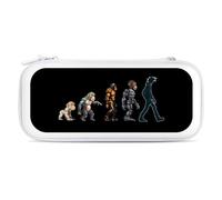 Prehistoric Ape Robot to Man Evolution Carry Case for Switch Carrying Cover Storage Bag Protective Accessories Travel White-Style