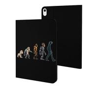 Prehistoric Ape Robot to Man Evolution Case Compatible for iPad 10代 (10.9in) Tablet Cases Stand Protective Cover with Sleep/Wake