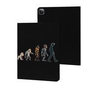 Prehistoric Ape Robot to Man Evolution Case Compatible for iPad Pro 2020/2021/2022 (12.9in) Tablet Cases Stand Protective Cover with Sleep/Wake