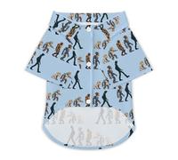 Prehistoric Ape Robot to Man Evolution Hawaii Shirt Print Dog Clothes T-Shirt Beach for Puppy Cat L