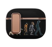 Prehistoric Ape Robot to Man Evolution Headphone Case Compatible with Airpod Pro 2 Protective Cover Cute Hard Case