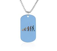 Prehistoric Ape Robot to Man Evolution Necklace for Women Men Photo Necklaces Pendant Personalized Memorial Jewelry